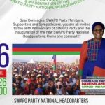 SWAPO Party Anniversary and Headquarters Inauguration SWAPO Party Anniversary and Headquarters Inauguration