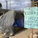 Former Refugees Protest at Swapo Headquarters Opening Former Refugees Protest at Swapo Headquarters Opening