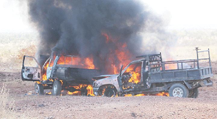 Lutte contre la fraude des hydrocarbures : Incinération de cinq (5) véhicules saisis utilisés par les trafiquants