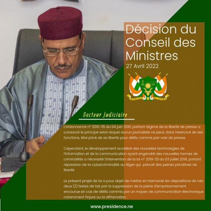 Avancée importante dans l’arsenal juridique encadrant la liberté d’expression et de presse au Niger. Avancée importante dans l’arsenal juridique encadrant la liberté d’expression et de presse au Niger.
