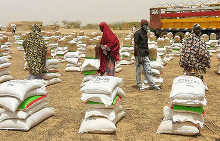 Situation humanitaire dans la région de Tillabéri : Le CICR distribue des vivres au profit de près de 4.000 ménages vulnérables de la commune rurale d’Anzourou Situation humanitaire dans la région de Tillabéri : Le CICR distribue des vivres au profit de près de 4.000 ménages vulnérables de la commune rurale d’Anzourou