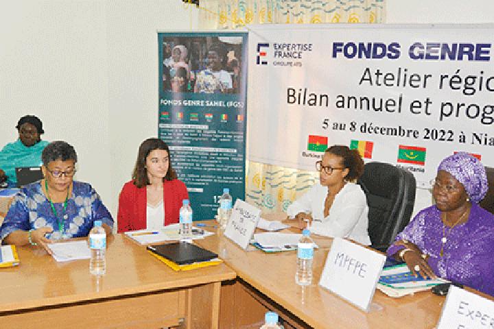 Atelier régional bilan annuel 2022 et programmation 2023 du Fonds Genre Sahel (FGS) : Renforcer les capacités des OSC bénéficiaires du FGS en gestion axée sur les résultats sensible au genre Atelier régional bilan annuel 2022 et programmation 2023 du Fonds Genre Sahel (FGS) : Renforcer les capacités des OSC bénéficiaires du FGS en gestion axée sur les résultats sensible au genre