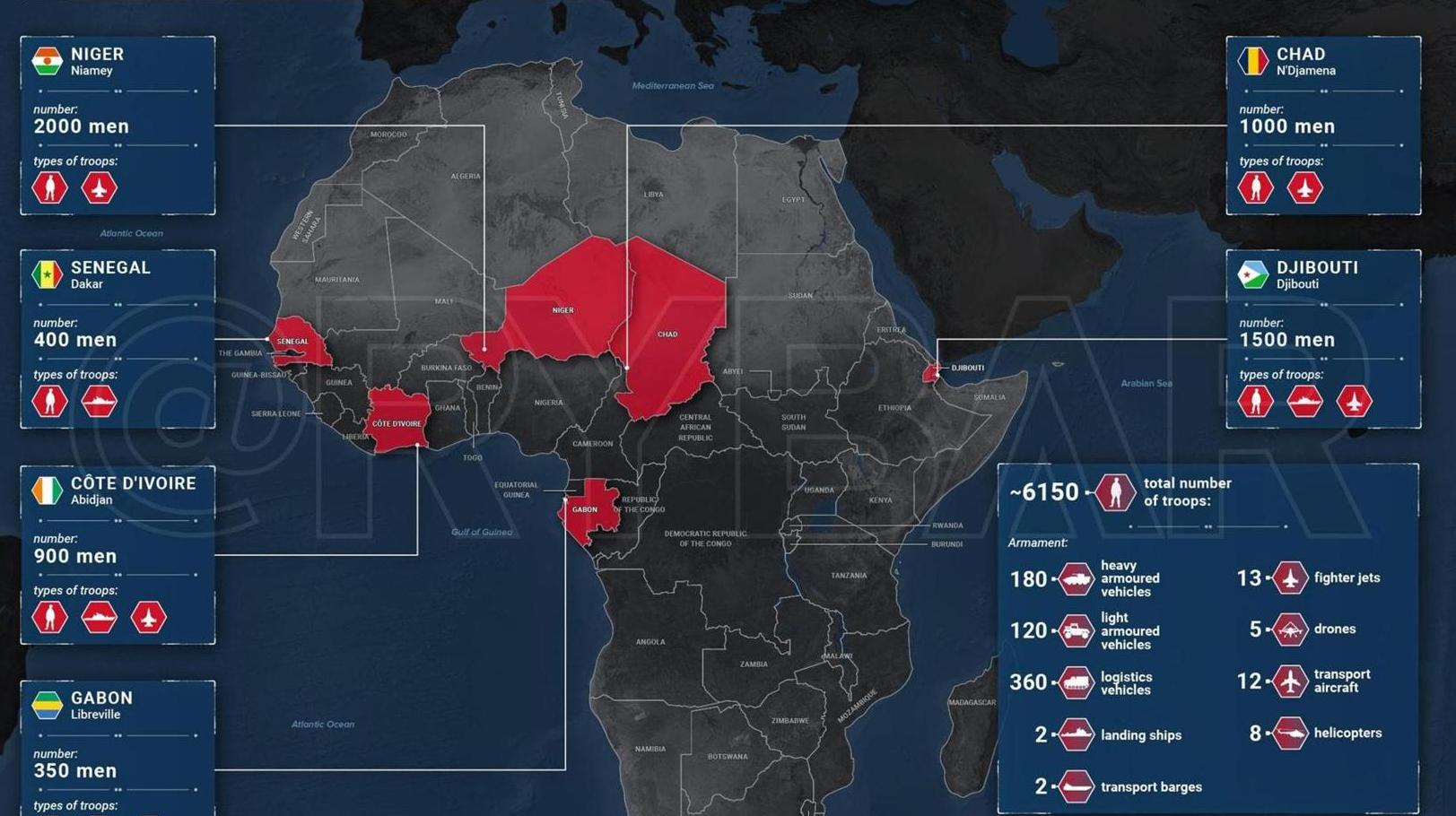 France’s military presence in Africa France’s military presence in Africa