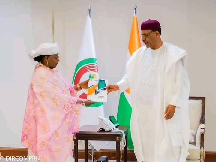 Le Président Bazoum reçoit le rapport d'activités de l’année 2022 de la HAPDP Le Président Bazoum reçoit le rapport d'activités de l’année 2022 de la HAPDP