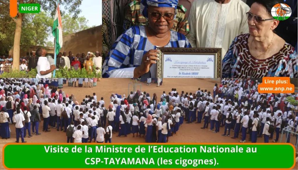 la Ministre de l’éducation nationale s’imprègne des conditions de vie et de travail des apprenants et enseignants du CSP Tayamana la Ministre de l’éducation nationale s’imprègne des conditions de vie et de travail des apprenants et enseignants du CSP Tayamana