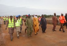 Visite du Ministre au Pont de Sorey Travaux Proches de Fin Visite du Ministre au Pont de Sorey Travaux Proches de Fin
