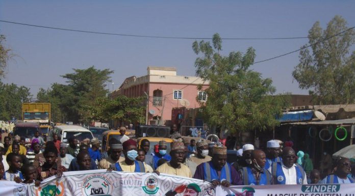 Soutien au CNSP et aux FDS à Zinder par des marches Soutien au CNSP et aux FDS à Zinder par des marches