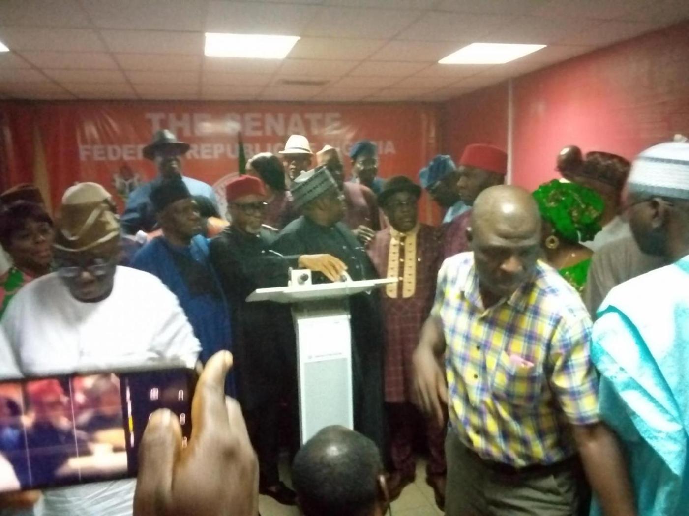 Insecurity: PDP Senators walk out of plenary, threaten to commence Buhari’s impeachment in six weeks Insecurity: PDP Senators walk out of plenary, threaten to commence Buhari’s impeachment in six weeks