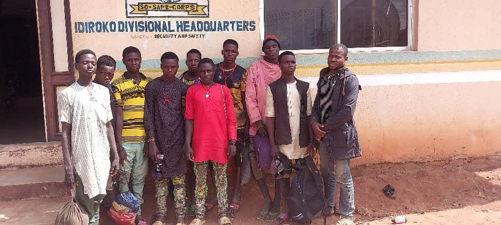 10 Nigeriens arrested by So-Safe Corps in Ogun 10 Nigeriens arrested by So-Safe Corps in Ogun