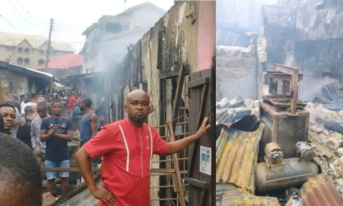 Fire destroys goods worth millions in Aba market - Nigeria