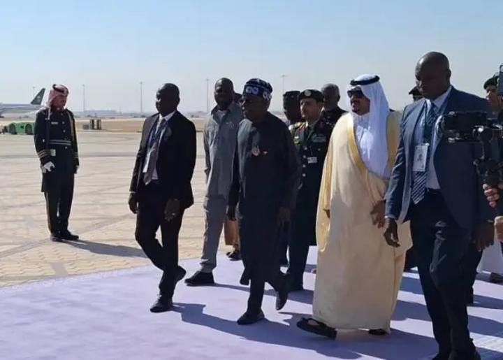 Tinubu arrives in Saudi for joint Arab-Islamic summit Tinubu arrives in Saudi for joint Arab-Islamic summit
