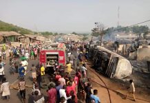 Tanker carrying 60,000 litres of PMS somersaults in Oyo Tanker carrying 60,000 litres of PMS somersaults in Oyo
