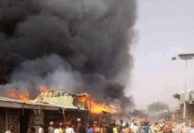 Midnight fire destroys 22 shops at Kwara market Midnight fire destroys 22 shops at Kwara market