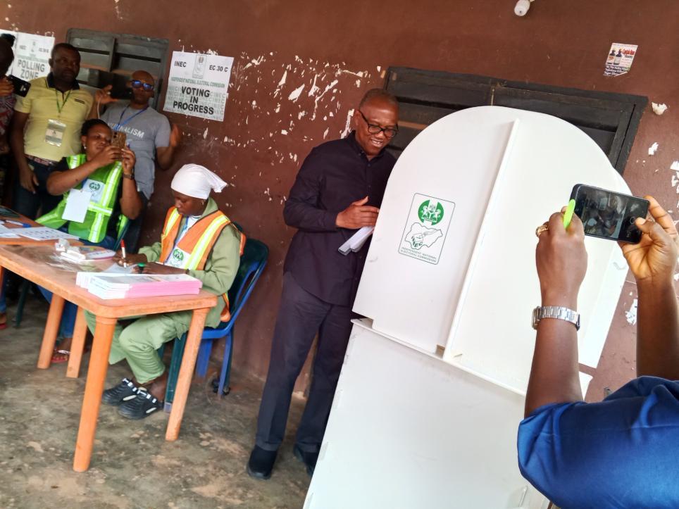 Anambra election: Peter Obi votes, laments vote buying Anambra election: Peter Obi votes, laments vote buying