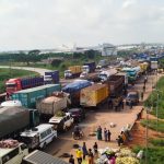 Motorists Stuck in Gridlock on Lagos-Ibadan Expressway Motorists Stuck in Gridlock on Lagos-Ibadan Expressway
