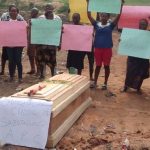 Owerri Community Protests With Coffin Over Land Encroachment Owerri Community Protests With Coffin Over Land Encroachment
