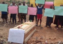 Owerri Community Protests With Coffin Over Land Encroachment Owerri Community Protests With Coffin Over Land Encroachment