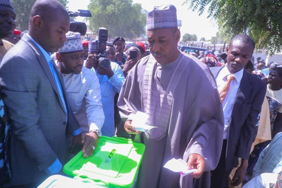 Borno LG Election Gov Zulum Votes in Mafa Borno LG Election Gov Zulum Votes in Mafa