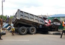 Truck crushes cyclist to death under LASUTH bridge Truck crushes cyclist to death under LASUTH bridge