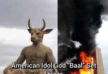 Iran Burns U.S. and Israeli Baal Idol at Rally Iran Burns U.S. and Israeli Baal Idol at Rally