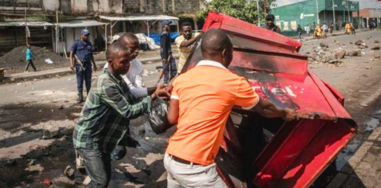 Alleged Presence Of Rwanda Police In Goma Triggers Violent Protests Alleged Presence Of Rwanda Police In Goma Triggers Violent Protests
