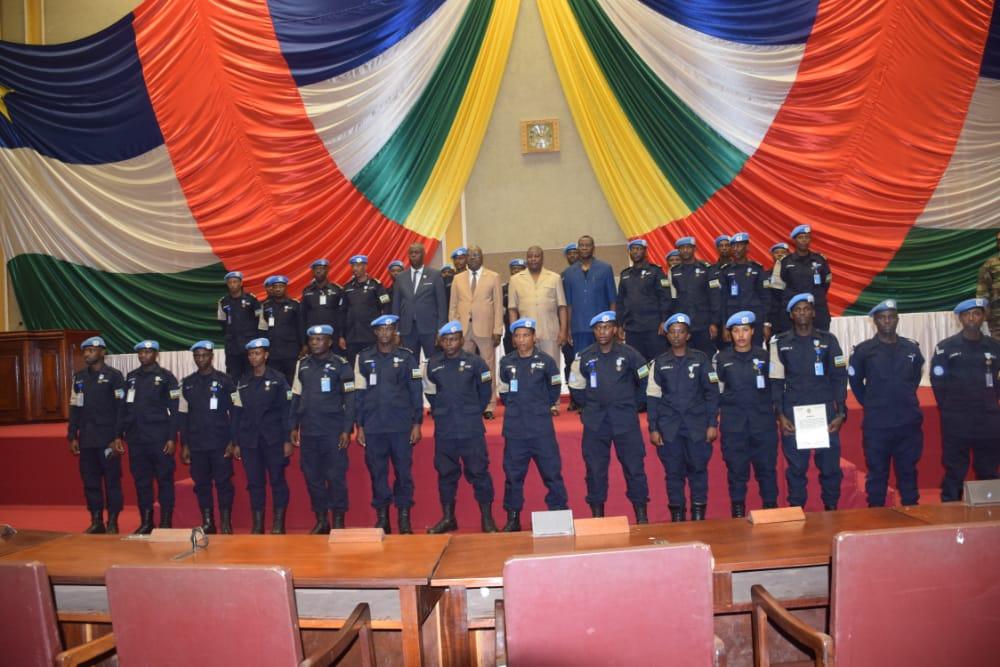 CAR government recognizes Rwandan Police peacekeepers CAR government recognizes Rwandan Police peacekeepers