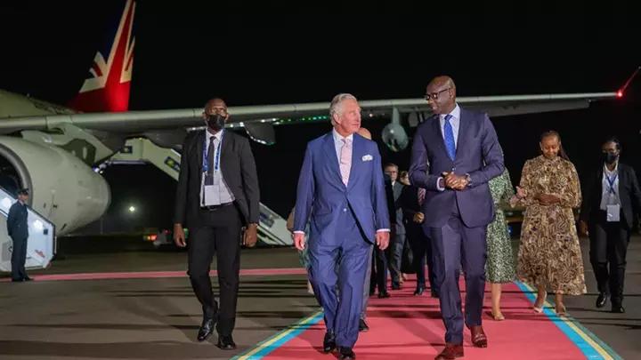 Prince Charles arrives in Kigali