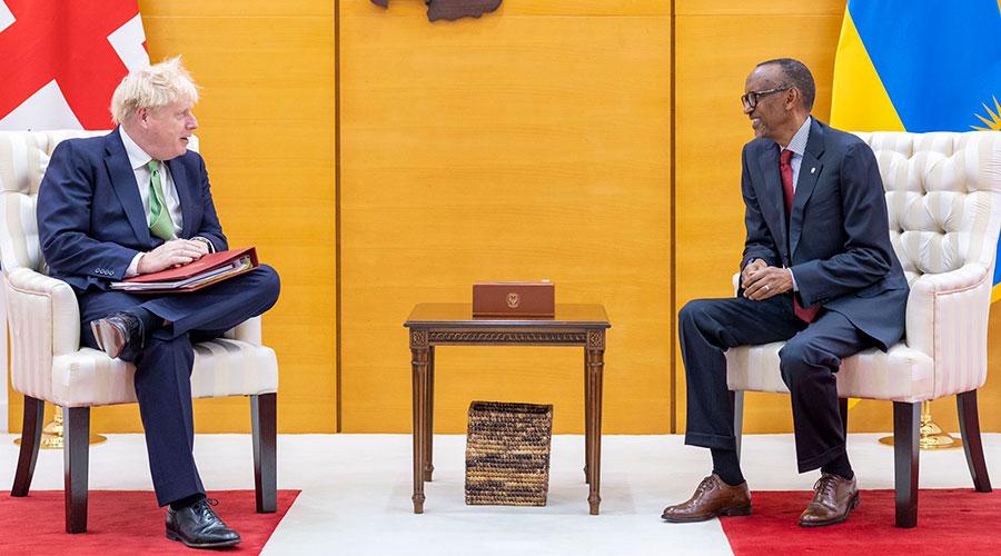 President Kagame receives UK Premier Boris Johnson