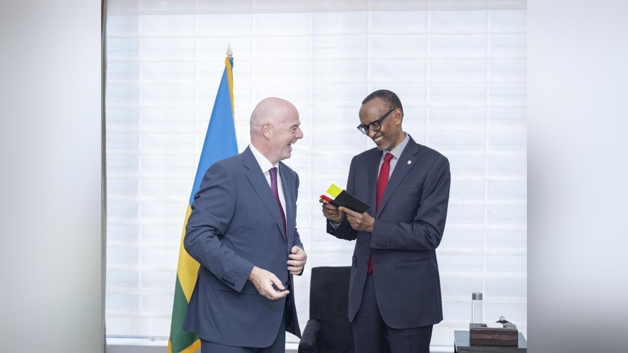 FIFA President thanks Kagame for support in football development FIFA President thanks Kagame for support in football development