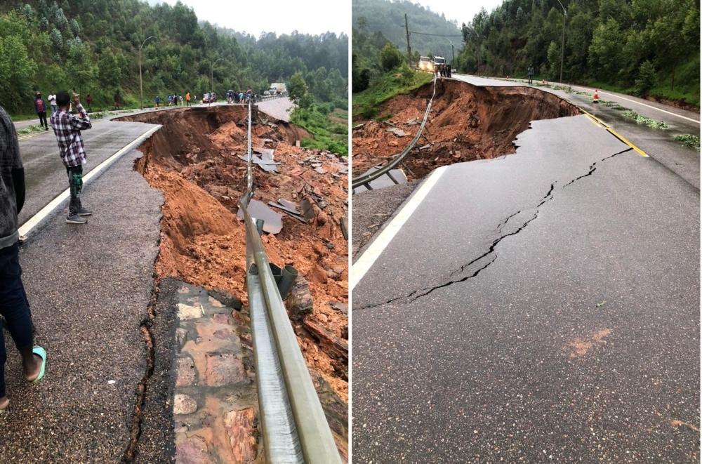 Heavy Rain Blocks Huye-nyamagabe Road - Rwanda