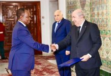 Amb. Karega presents credentials to Algeria president Amb. Karega presents credentials to Algeria president