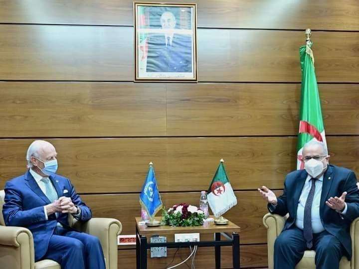 وزير الخارجية الجزائري، يستقبل مبعوث الأمم المتحدة الى الصحراء الغربية بمقر وزارة الخارجية الجزائرية. وزير الخارجية الجزائري، يستقبل مبعوث الأمم المتحدة الى الصحراء الغربية بمقر وزارة الخارجية الجزائرية.