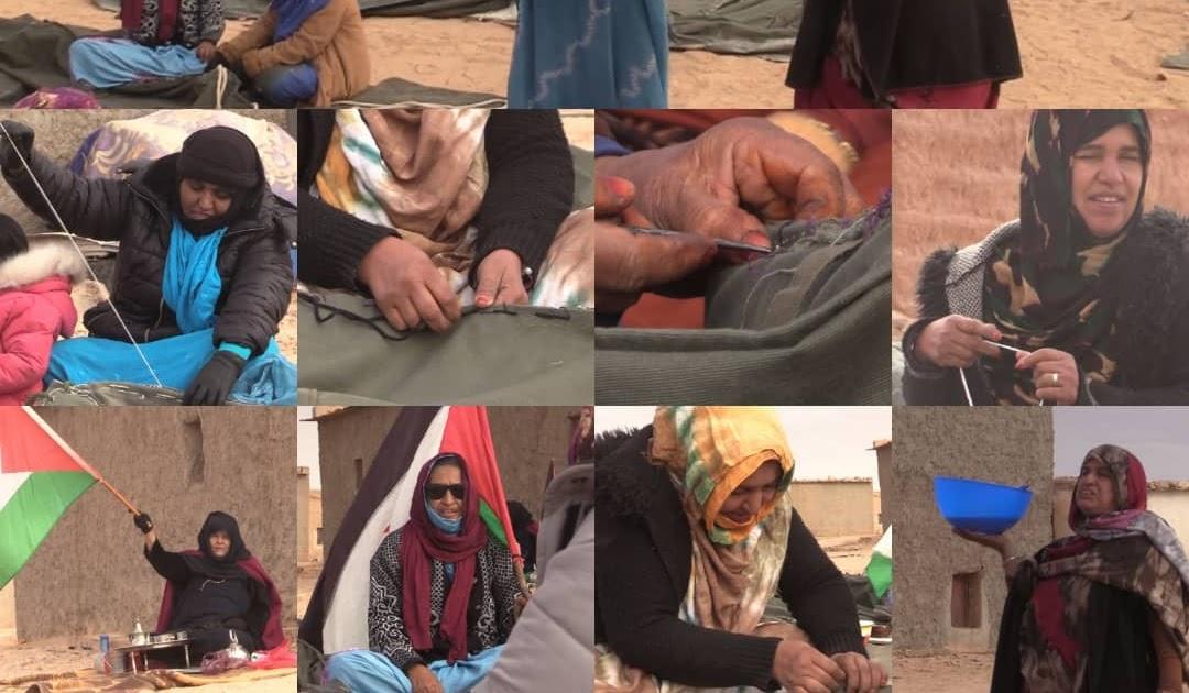 ريبورتاج الزملة: الهبة الشعبية بولاية العيون، أمهات وأخوات وزوجات المقاتلين والمناضلين وأرامل الشهداء يخيطون خيمة التحرير ريبورتاج الزملة: الهبة الشعبية بولاية العيون، أمهات وأخوات وزوجات المقاتلين والمناضلين وأرامل الشهداء يخيطون خيمة التحرير
