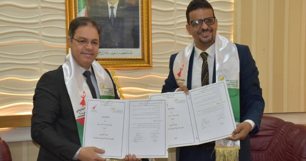 تجديد اتفاقية التعاون و التبادل بين جامعتي التفاريتي و وهران 1 تجديد اتفاقية التعاون و التبادل بين جامعتي التفاريتي و وهران 1