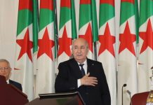 الرئيس الجزائري يؤكد دعم الجزائر للقضية الصحراوية الرئيس الجزائري يؤكد دعم الجزائر للقضية الصحراوية