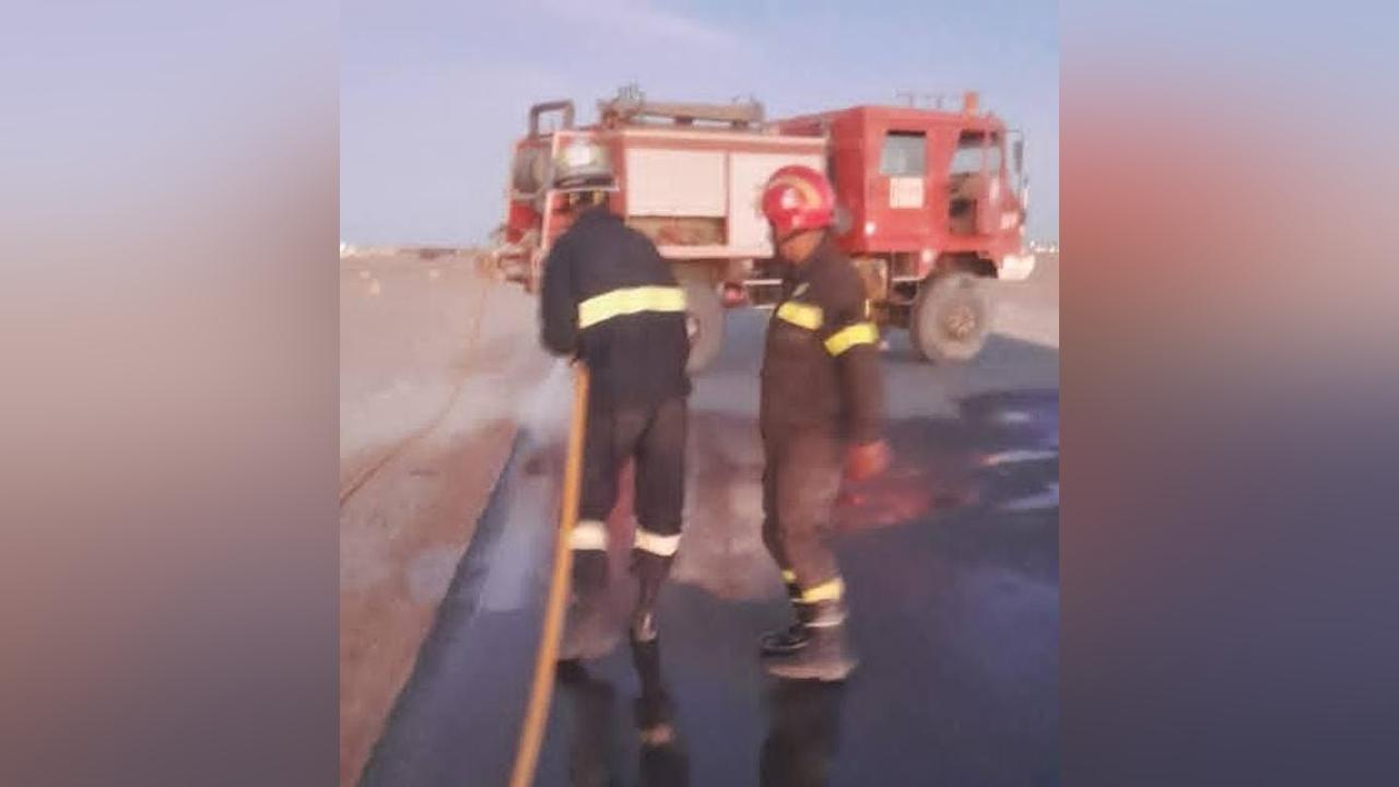 تدخل الحماية المدنية في حادث طريق بأوسرد تدخل الحماية المدنية في حادث طريق بأوسرد