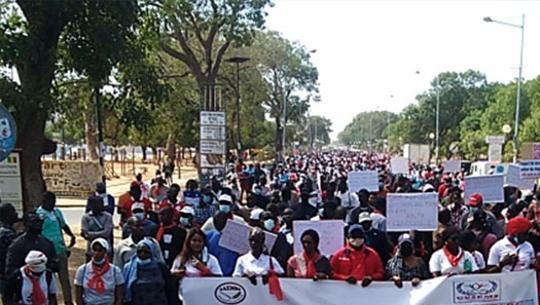 Thiès : Forte mobilisation de syndicats d’enseignants pour le respect des accords signés avec l’Etat en 2018