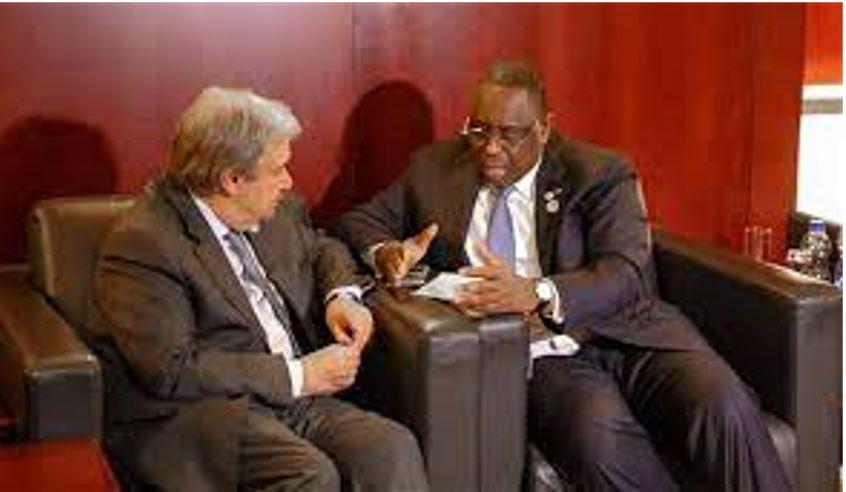 Guerre en Ukraine : le Pr Sall et le SG des Nations Unies évoquent la crise et son impact en Afrique Guerre en Ukraine : le Pr Sall et le SG des Nations Unies évoquent la crise et son impact en Afrique