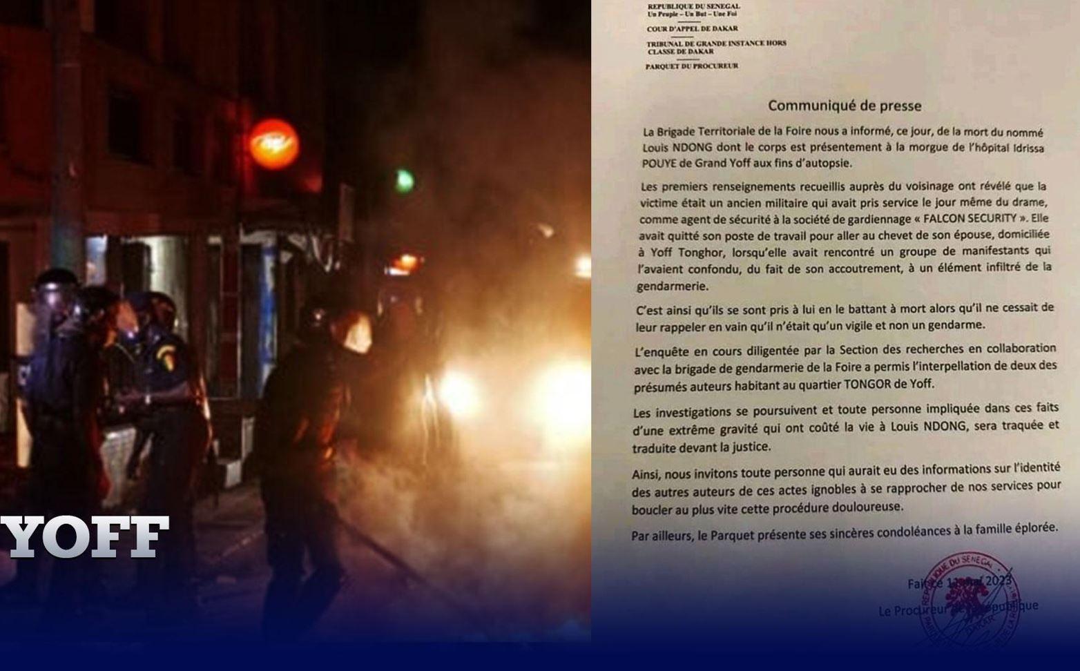 Mort d’un vigile à Yoff Mort d’un vigile à Yoff