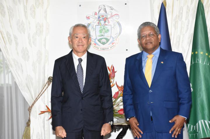 Japanese chargé d’affaires pays farewell call on President Ramkalawan Japanese chargé d’affaires pays farewell call on President Ramkalawan