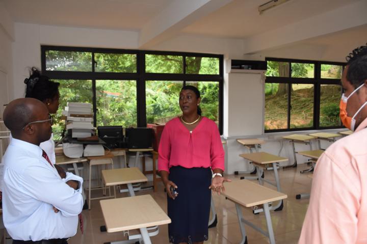 Minister of Education, Dr Justin Valentin, inspects renovation work on Bel Eau primary school