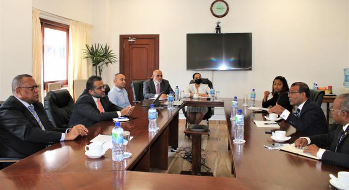 Minister Hassan holds talks with visiting Maldivian Speaker Minister Hassan holds talks with visiting Maldivian Speaker