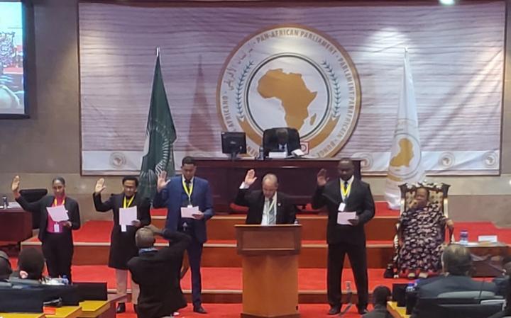 Seychelles’ members in the sixth ordinary session of the Pan-African parliament sworn in Seychelles’ members in the sixth ordinary session of the Pan-African parliament sworn in