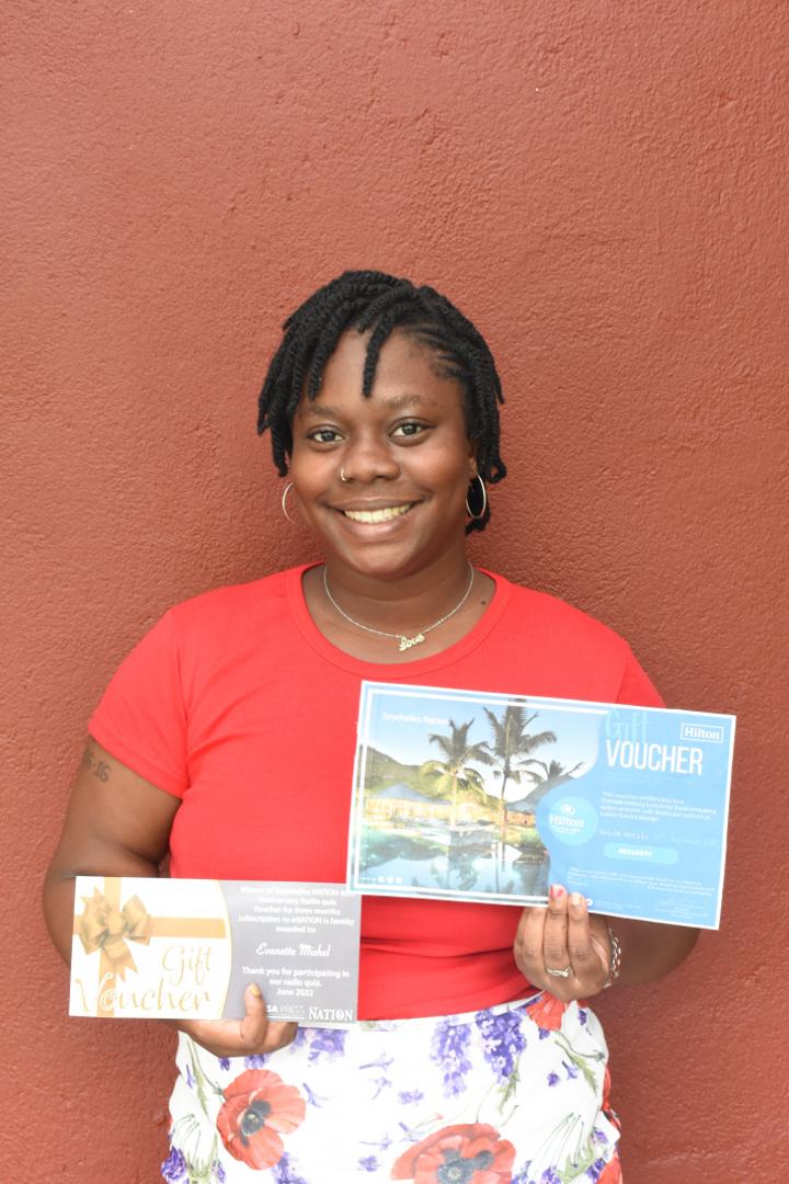 Seychelles NATION anniversary competition winner rewarded Seychelles NATION anniversary competition winner rewarded