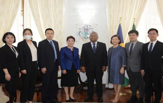 President Ramkalawan receives Special Representative of the Chinese Government on African Affairs at State House President Ramkalawan receives Special Representative of the Chinese Government on African Affairs at State House