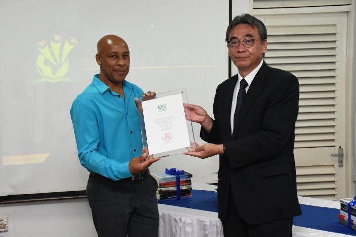 Japan donates books to The Guy Morel Institute Japan donates books to The Guy Morel Institute