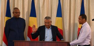 Vice President Sebastien Pillay is sworn in Vice President Sebastien Pillay is sworn in