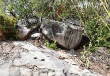 Urgent rock stabilisation works underway in Pointe Conan Urgent rock stabilisation works underway in Pointe Conan