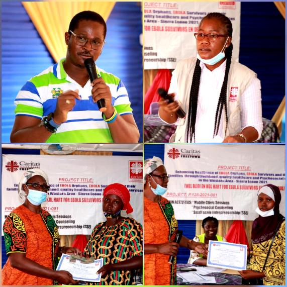 AWARDING THEM WITH CERTIFICATES… CARITAS-FREETOWN HONOURS 50 SUCCESSFUL BUSINESS EBOLA SURVIVORS