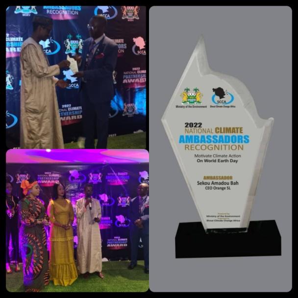 FOR THE 2ND TIME RUNNING…. ORANGE-SL BAGS ENVIRONMENTAL AWARD FROM SHOUT CLIMATE CHANGE AFRICA